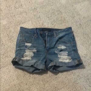 Denim Distressed Women Shorts